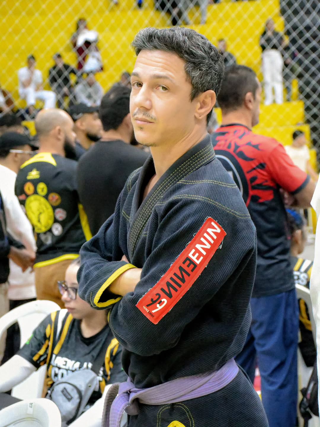 Leandro Furlani praticando jiu-jitsu em registro publicado no seu Instagram